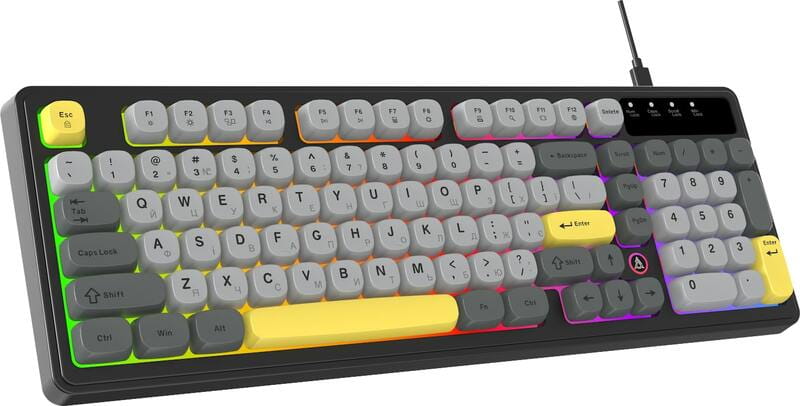 Клавиатура Ajazz AF98 Black USB-C Black Gray Yellow (AF98-BGY)
