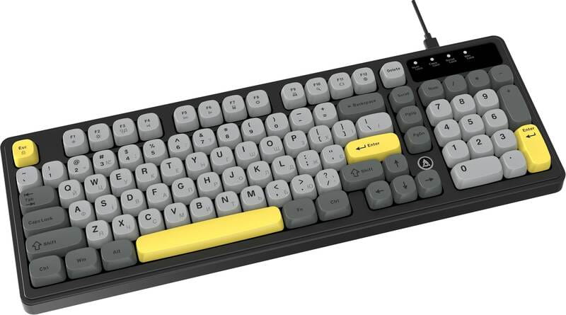 Клавиатура Ajazz AF98 Black USB-C Black Gray Yellow (AF98-BGY)