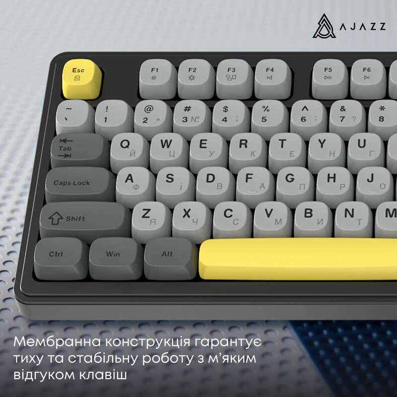 Клавиатура Ajazz AF98 Black USB-C Black Gray Yellow (AF98-BGY)