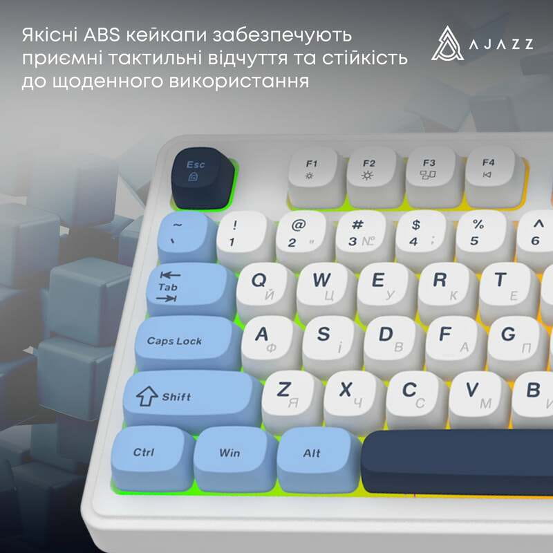 Клавіатура Ajazz AF98 Black USB-C Glacier Blue (AF98-GB)