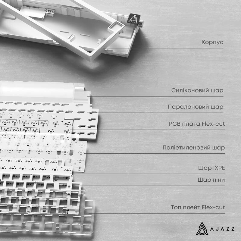 Клавіатура Ajazz AK650 Moon Yellow Switch Black USB-C (AK650-MY-GWY)