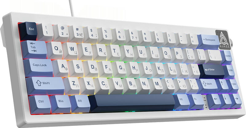 Клавиатура Ajazz AK650 Sea Salt Switch White USB-C (AK650-SS-BWB)