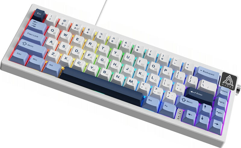 Клавиатура Ajazz AK650 Sea Salt Switch White USB-C (AK650-SS-BWB)