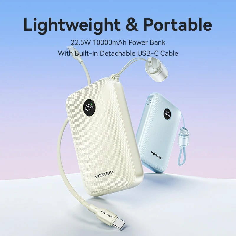 Універсальна мобільна батарея Vention 10000mAh 22.5W Beige (FKAN0-C)