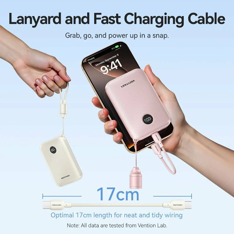 Універсальна мобільна батарея Vention 10000mAh 22.5W Beige (FKAN0-C)