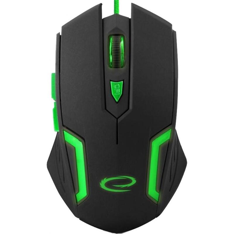 Мишка Esperanza EGM205G Fighter Black/Green USB