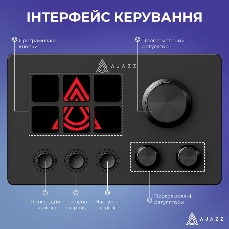 Контролер для стримінгу Ajazz AKP03E USB Black