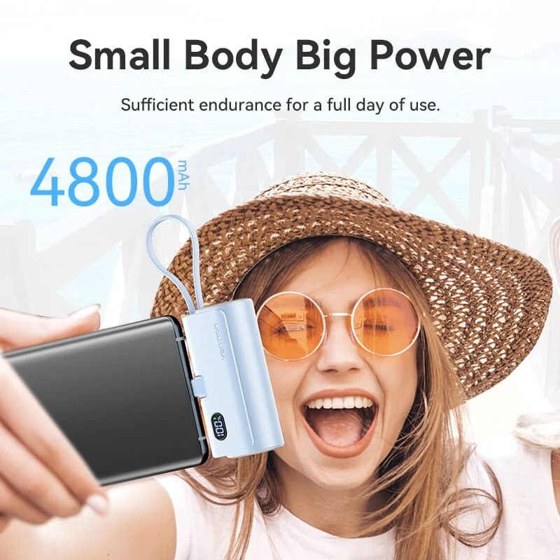 Универсальная мобильная батарея Vention 4800mAh 22.5W Black (FHQB0)
