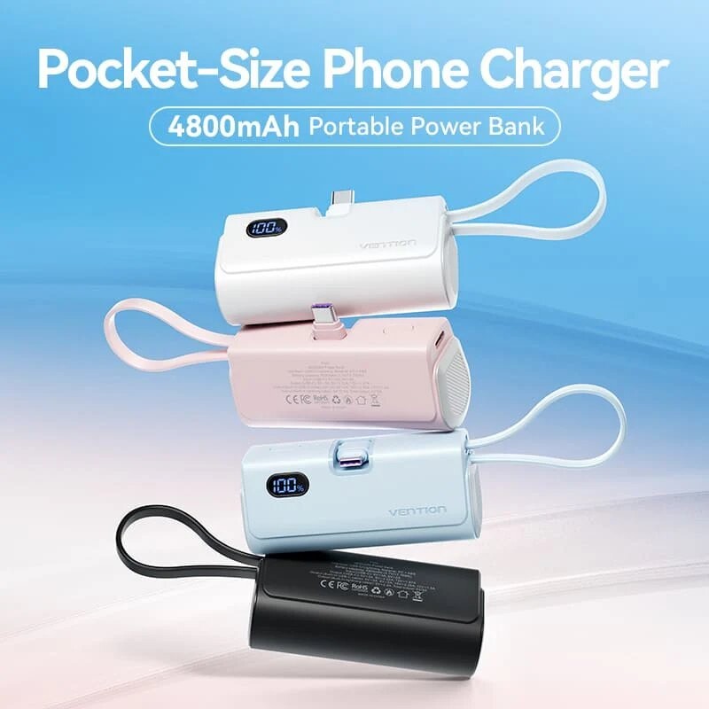 Универсальная мобильная батарея Vention 4800mAh 22.5W Black (FHQB0)