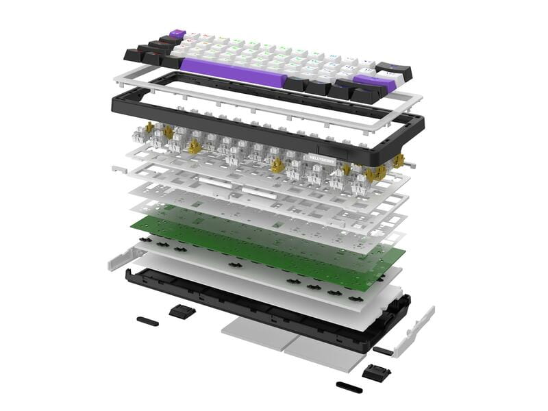 Клавіатура бездротова Hator Hellyberry HK60 Wireless White/Violet