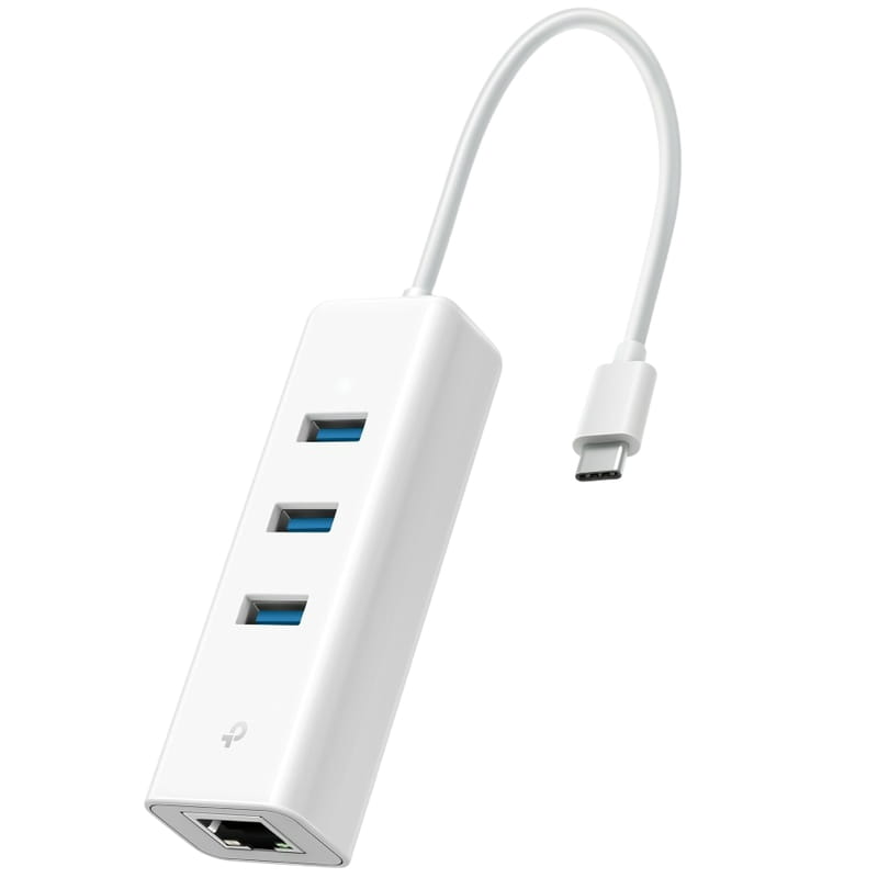 Сетевой адаптер TP-Link UE330C (USB-C 3.0, 10/100/1000Mbps, 3xUSB 3.0 HUB)