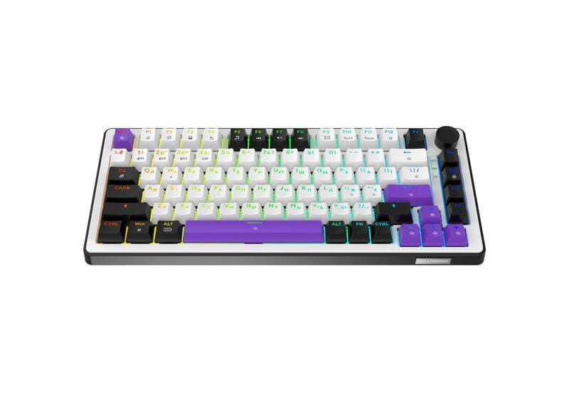 Клавіатура бездротова Hator Hellyberry HK75 Wireless White/Violet