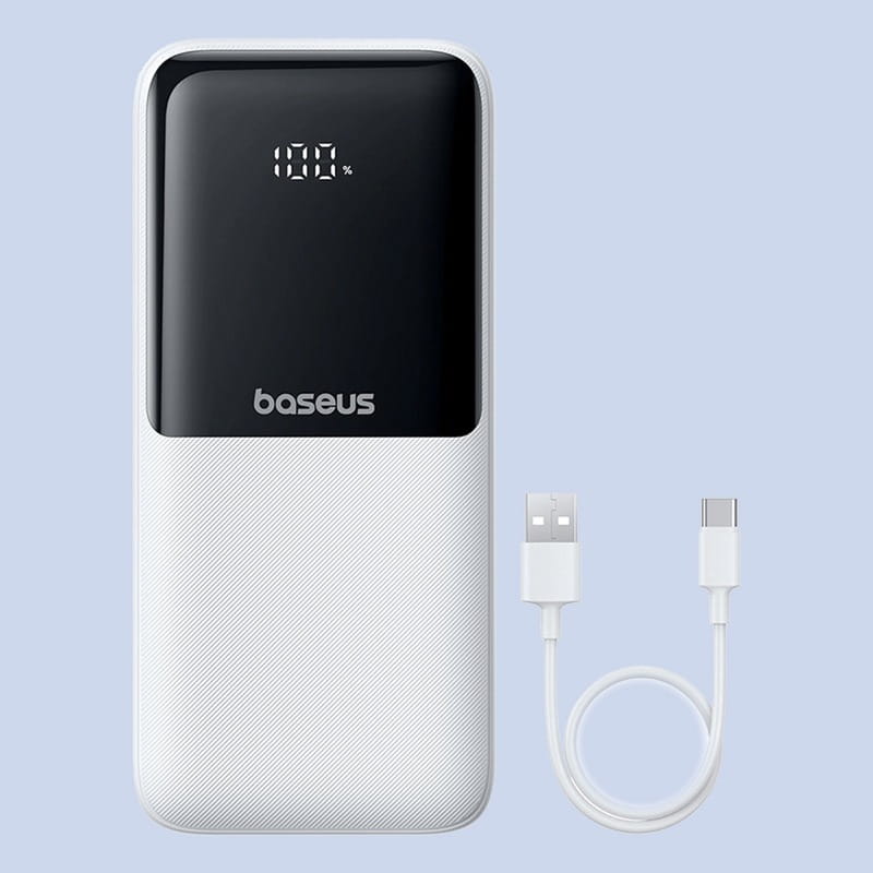 Універсальна мобільна батарея Baseus Lipow 20000mAh 22.5W White (P10079102213-00)