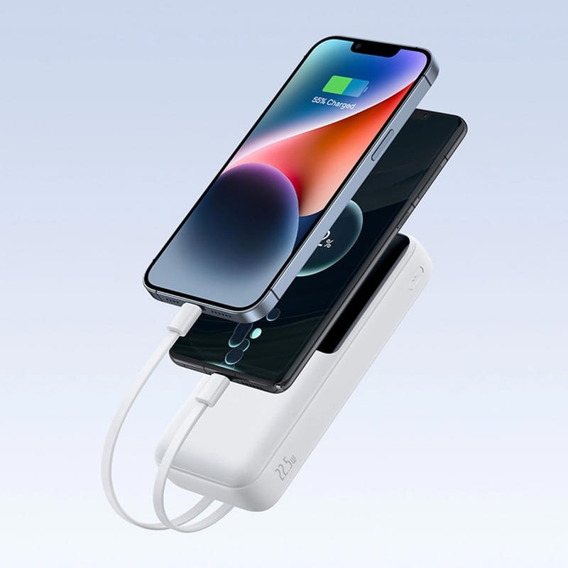 Універсальна мобільна батарея Baseus Lipow 20000mAh 22.5W White (P10079102213-00)