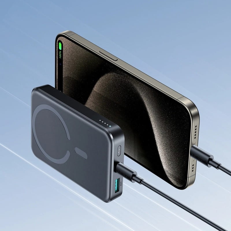 Універсальна мобільна батарея Joyroom Magnetic Wireless JR-W020 10000mAh 20W Black (6941237118455)