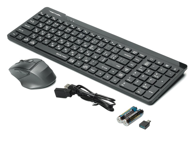 Комплект (клавіатура, миша) бездротовий A4Tech Fstyler FG2400 Air2 Black