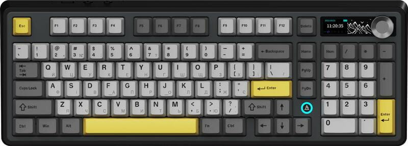 Клавиатура беспроводная Ajazz AK980 V2 Maillard Switch Black (AK980-V2-M-BGY)