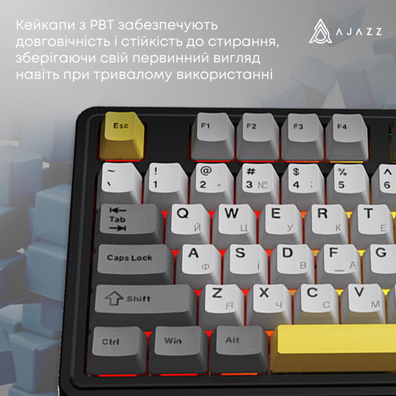 Клавиатура беспроводная Ajazz AK980 V2 Maillard Switch Black (AK980-V2-M-BGY)