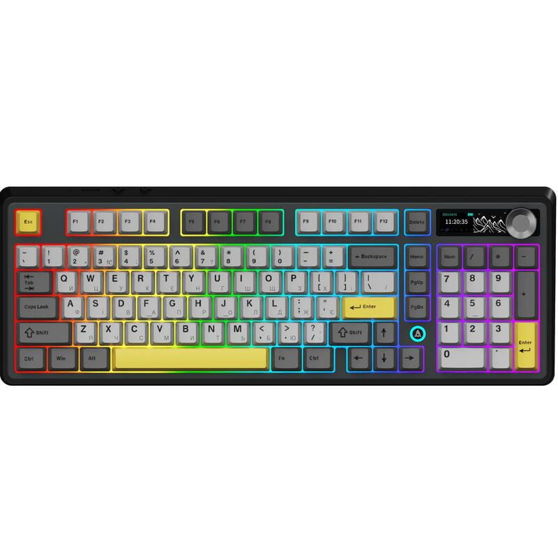Клавиатура беспроводная Ajazz AK980 V2 Maillard Switch Black (AK980-V2-M-BGY)