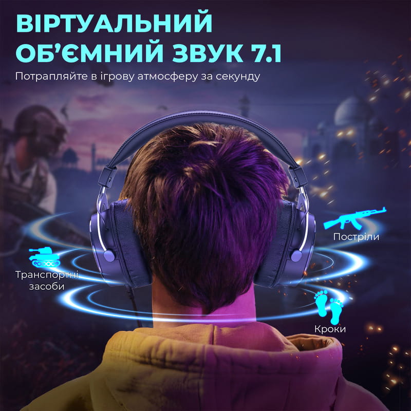 Гарнитура Fifine H16 7.1 Black RGB