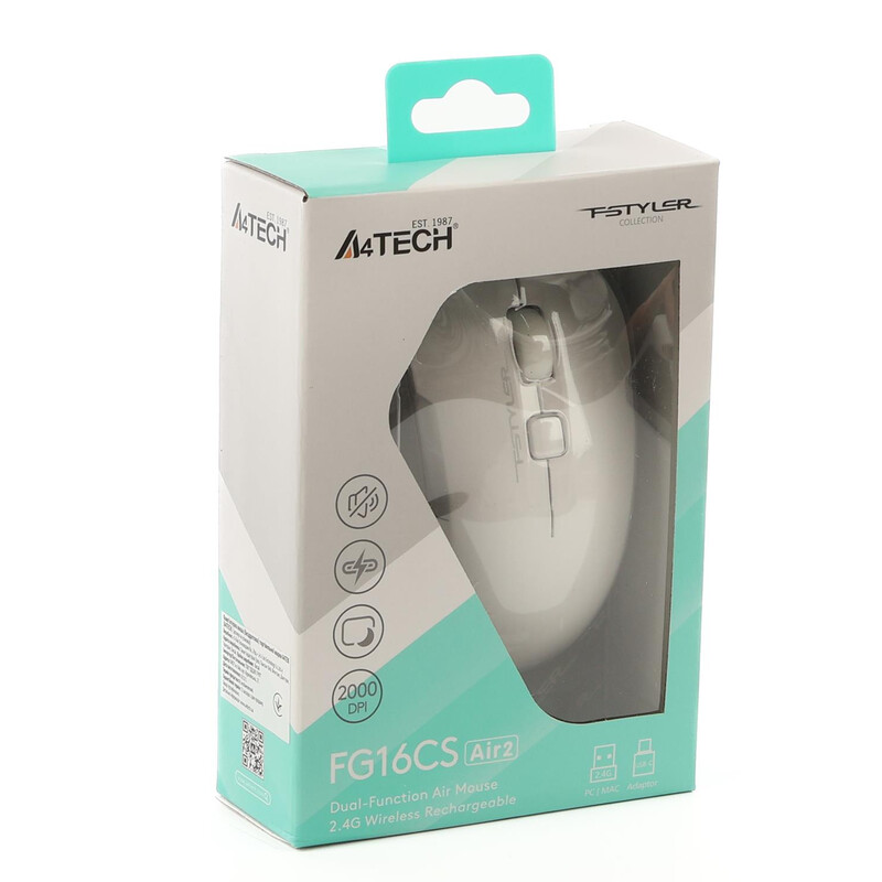 Миша бездротова A4Tech Fstyler FG16CS Air2 White