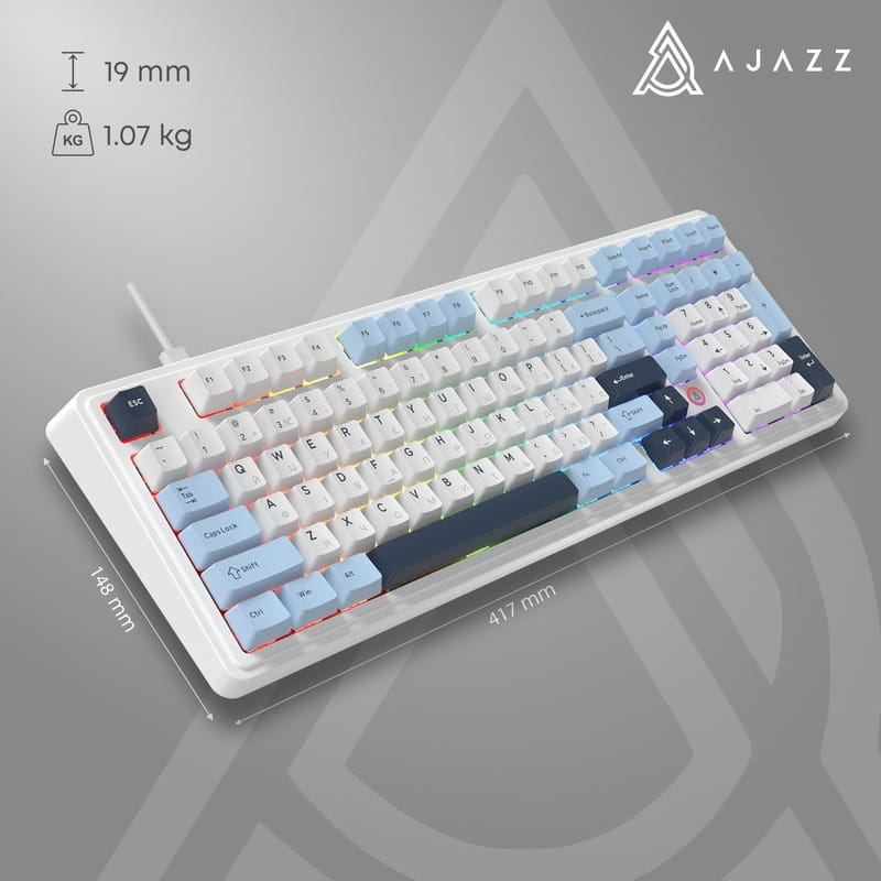 Клавиатура Ajazz AK980 Max Magnetic Switch Blue/White/Dark Blue (AK980-MAX-M-BWDB)