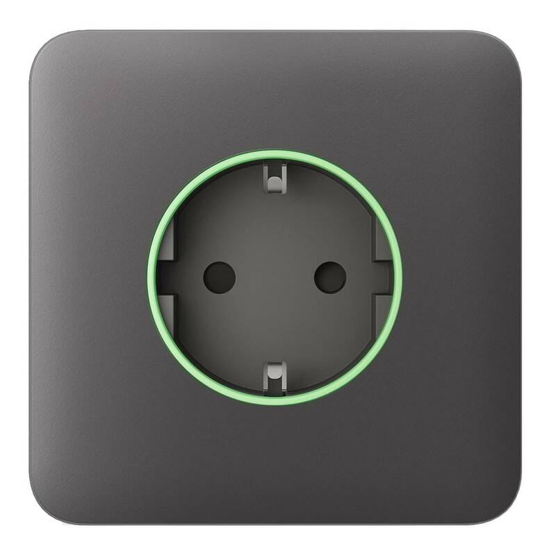 Передняя панель для встроенной розетки Ajax SoloCover for Outlet Smart Jeweler Grey