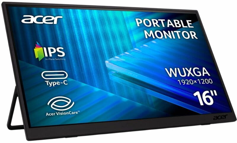 Монітор Acer 16" PM161Wbmiuux (UM.ZP1EE.012) IPS Black