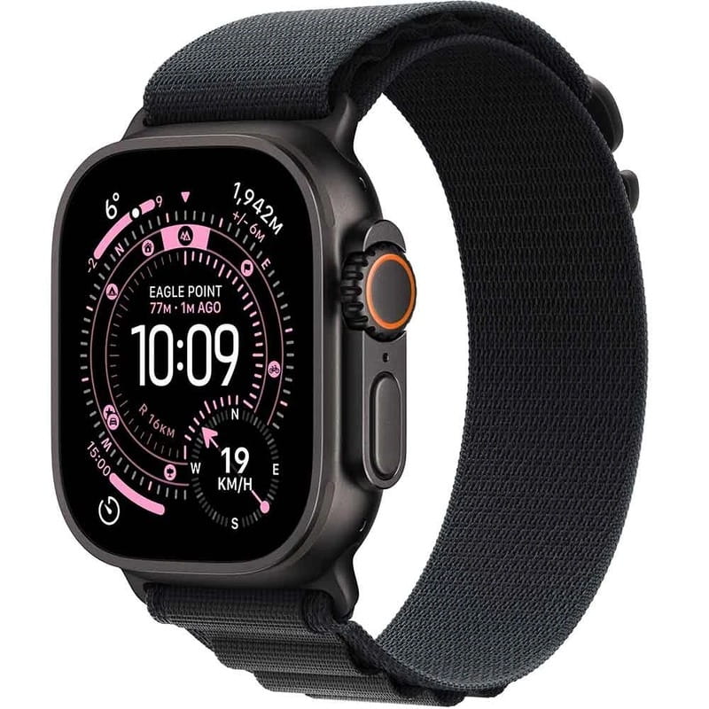 Смарт-часы Apple Watch Ultra 3 GPS + Cellular 49mm Black Titanium Case with Black Alpine Loop - Medium (MF0V4QP/A)
