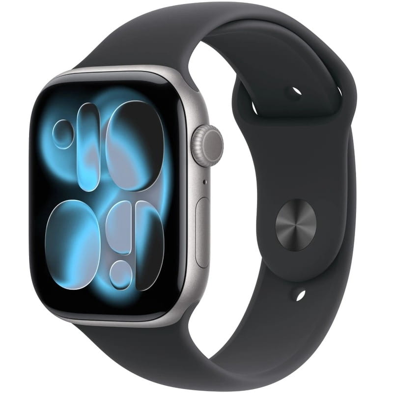 Смарт-годинник Apple Watch Series 11 GPS 46mm Space Grey Aluminium Case with Black Sport Band - M/L (MEV44RK/A)