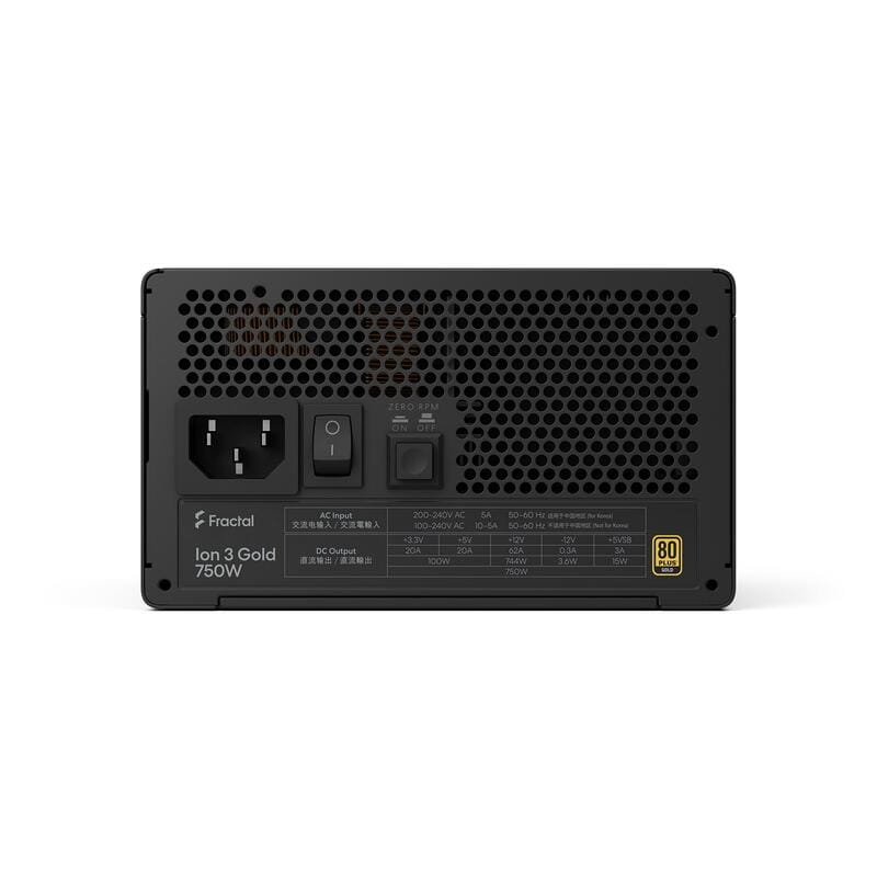 Блок живлення Fractal Design Ion 3 Gold 750W Black (FD-P-IA3G-750-EU)