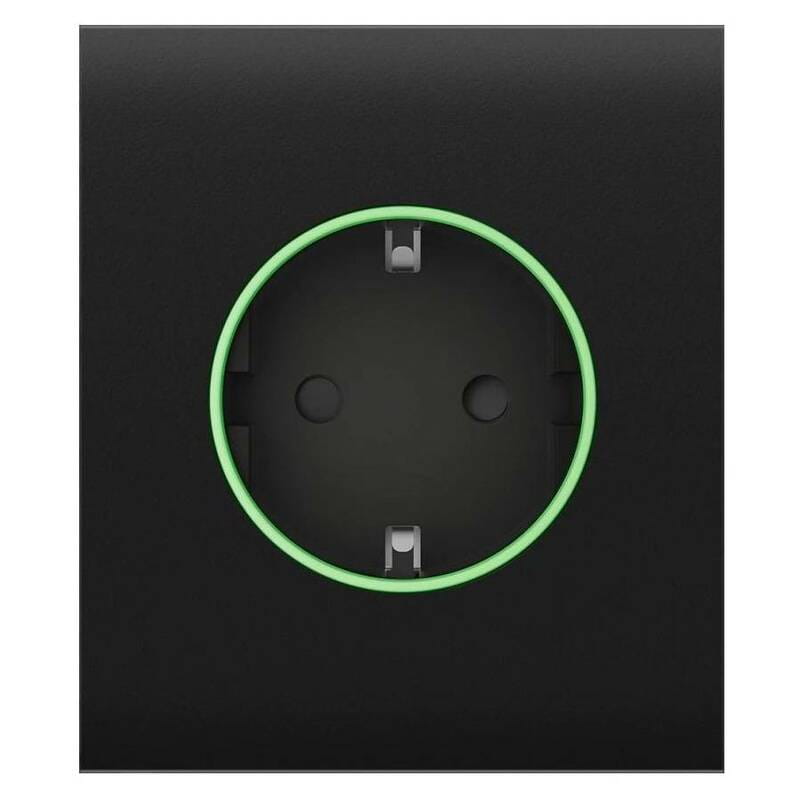 Центральная панель для встроенной розетки Ajax CenterCover for Outlet smart, Jeweler Black