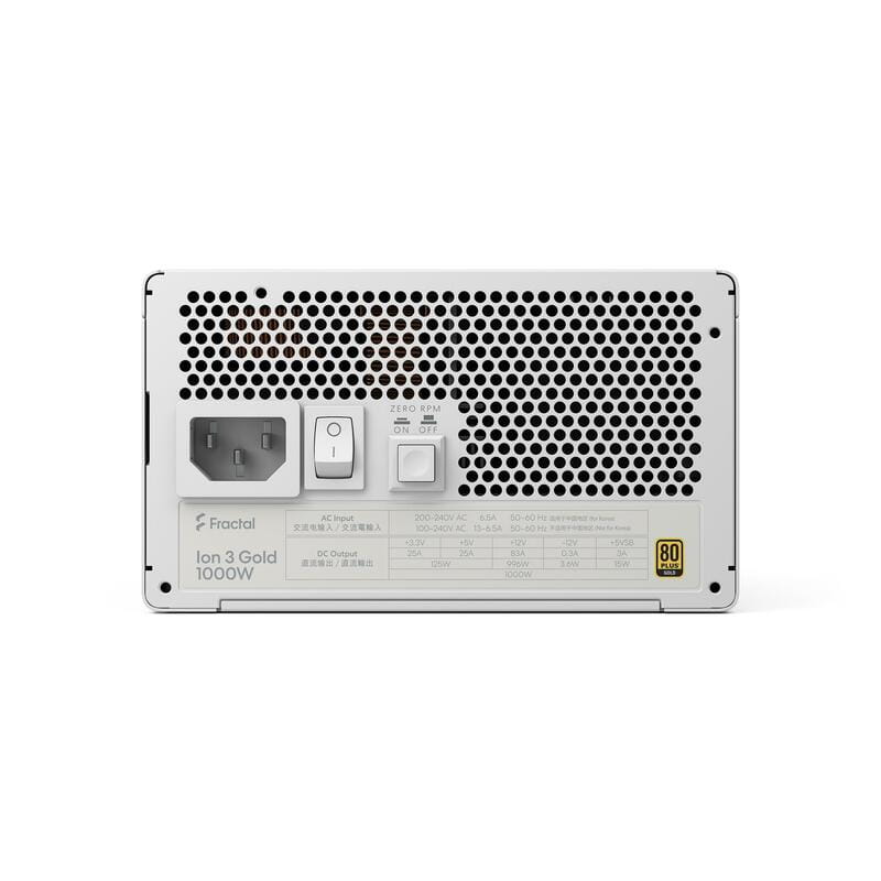 Блок живлення Fractal Design Ion 3 Gold 1000W White (FD-P-IA3G-101-EU-WT)