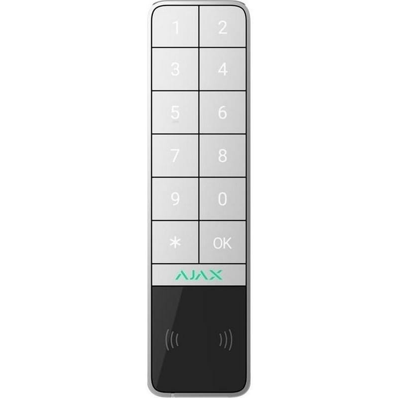Бездротова клавіатура Ajax KeyPad Outdoor Jeweller (8EU) ASP White (99967.286.WH1)