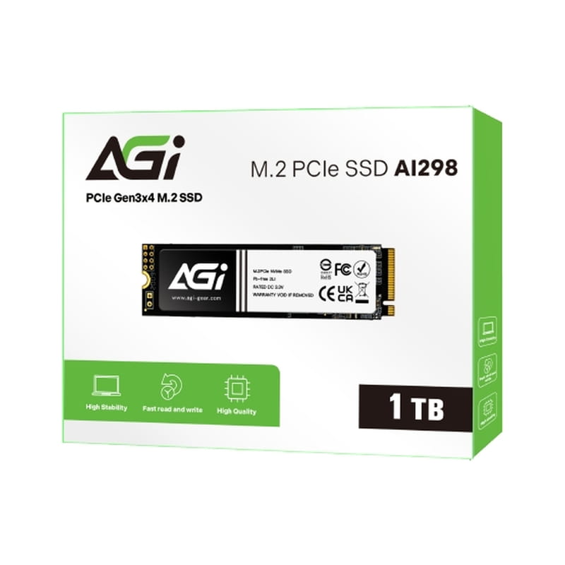 Накопитель SSD 1TB AGI AI298 M.2 2280 PCIe 3.0 x4 NVMe 3D NAND (AGI1T0GIMAI298)
