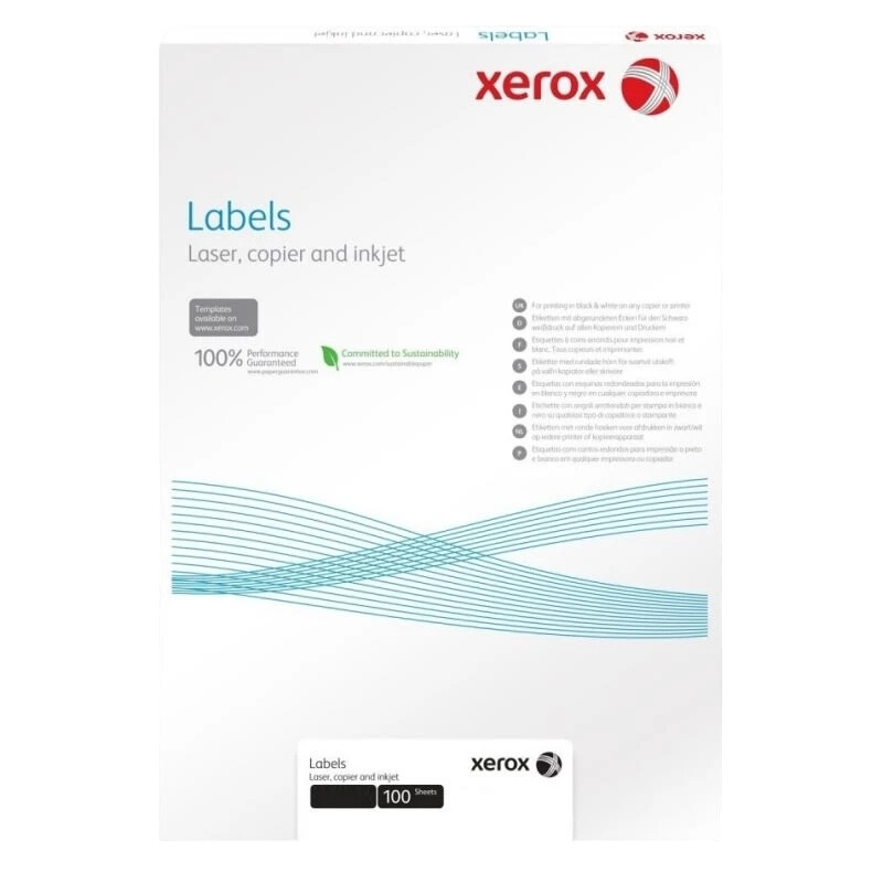 Наклейка Xerox (003R93177) Mono Laser 65UP (rounded) 38.1x21.2mm 100л.