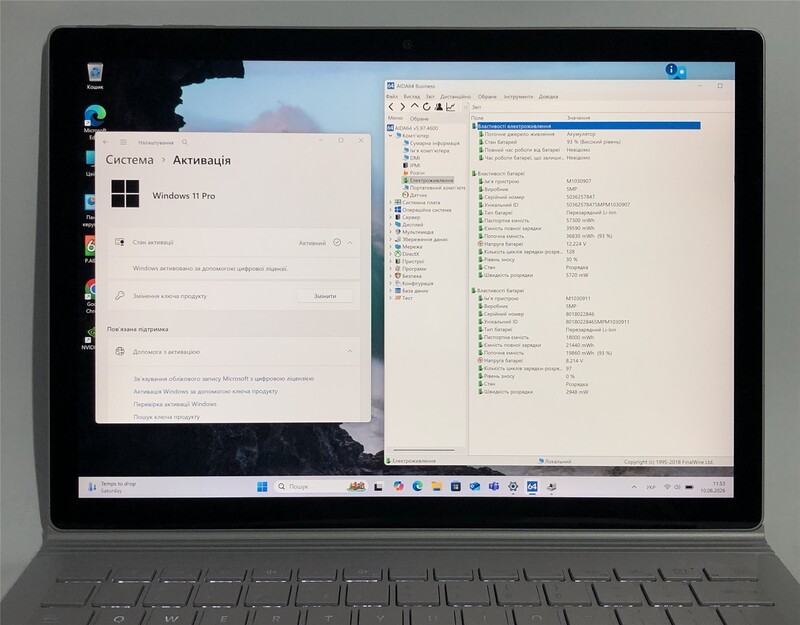 Ноутбук Microsoft Surface Book 2 1769 / 13.5" (3000x2000) IPS Touch / i7-8650U / 8GB / 512GB SSD / nVidia GTX 1050 2GB / Win11Pro / Backlight - Б/в