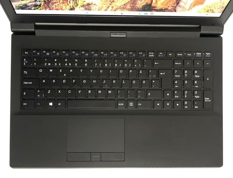 Ноутбук Clevo N350TW / 15.6" FullHD IPS / i7-8700T / 16GB / 128 GB + 750GB HDD / Win11Pro / Backlight / сканер відбитка - Б/в