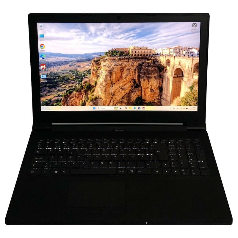 Ноутбук Clevo N350TW / 15.6" FullHD IPS / i7-8700T / 16GB / 128 GB + 750GB HDD / Win11Pro / Backlight / сканер відбитка - Б/в