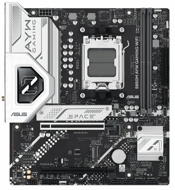 Материнская плата Asus B850M-AYW Gaming WiFi Socket AM5