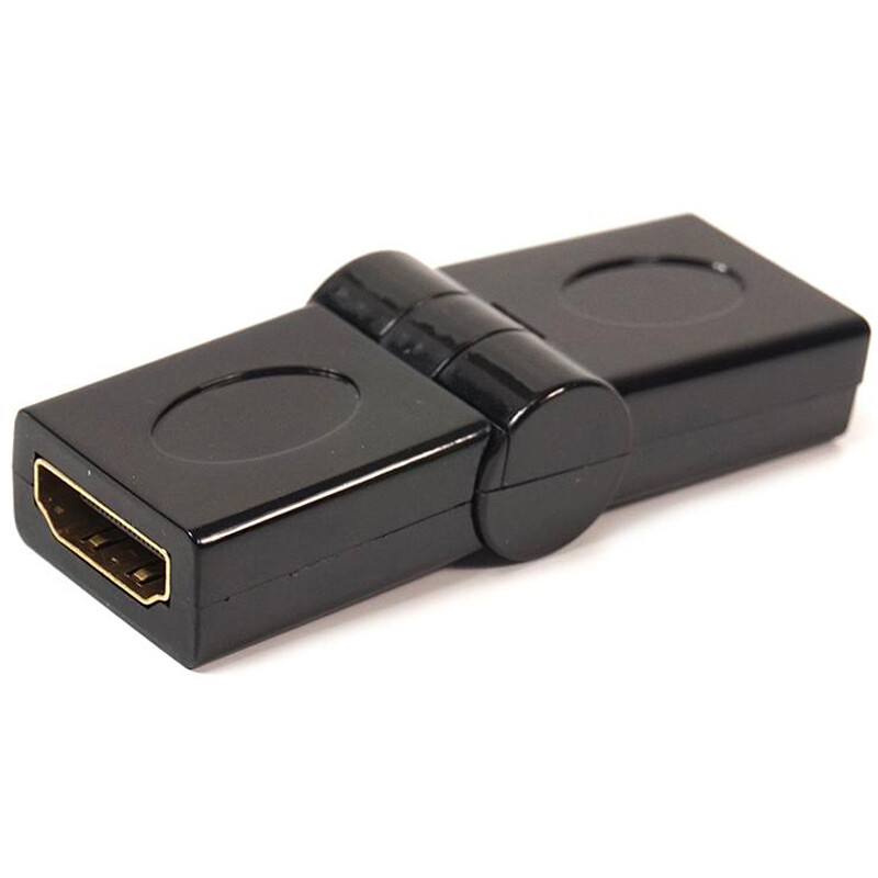 Перехідник PowerPlant (KD00AS1299) HDMI(AF)-HDMI(AF), 360 градусів, Black