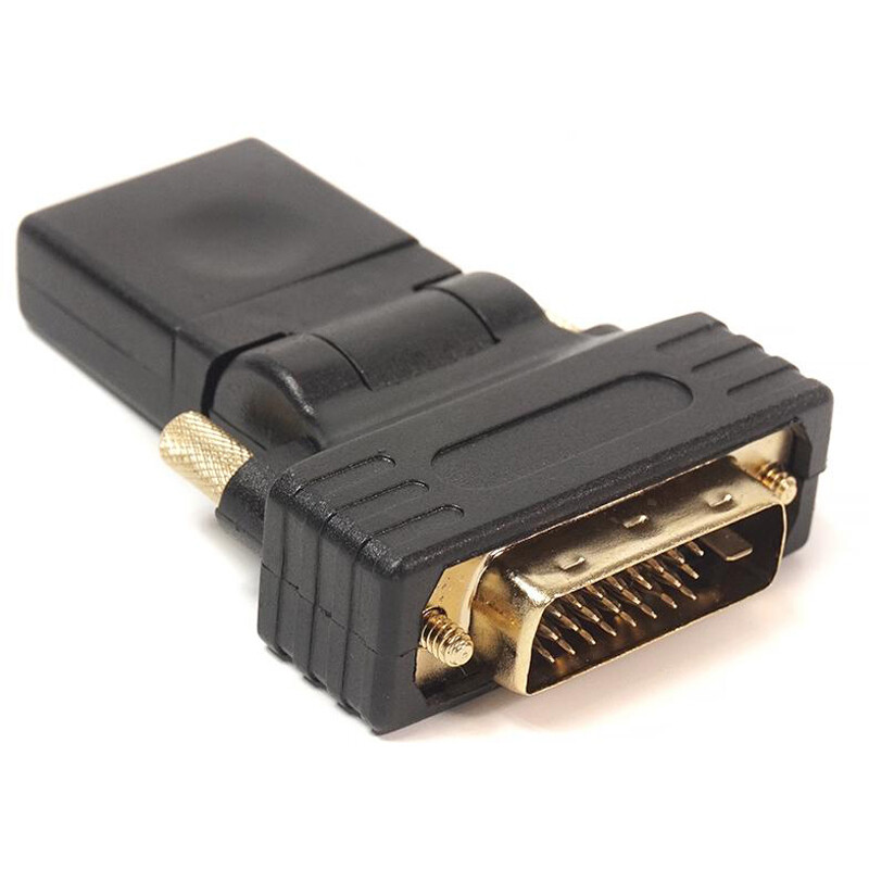 Перехідник PowerPlant (KD00AS1301) HDMI(AF)-DVI(AM), 360 градусів, Black