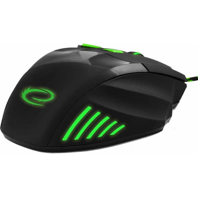 Мишка EsperanzaEGM201G Wolf Black/Green USB