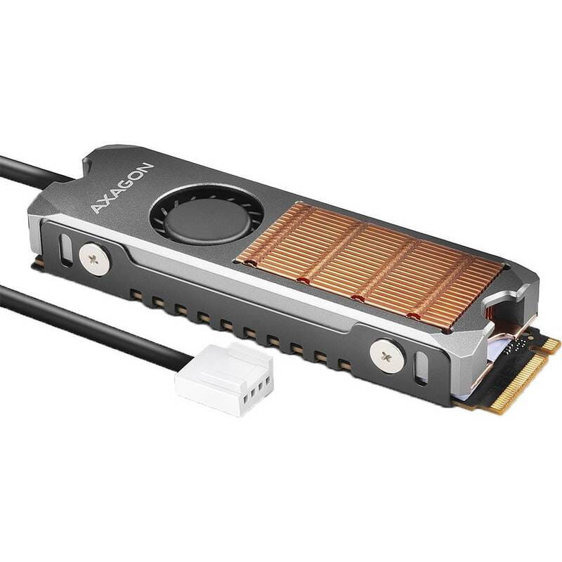 Радіатор охолодження для SSD Axagon M2 Silver (CLR-M2FAN)