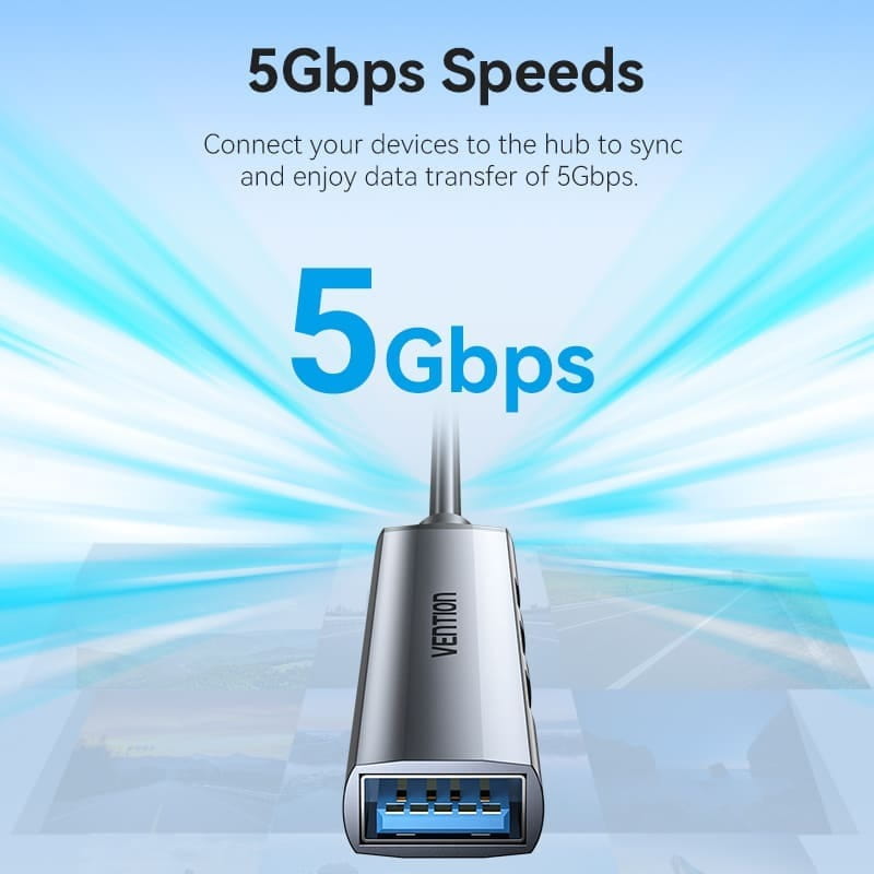 USB-хаб Vention CKOHB 4 ports Silver