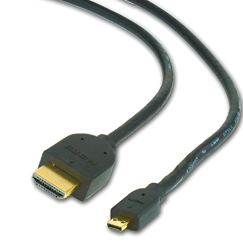Кабель Gembird HDMI - micro-HDMI V 2.0 (M/M), 3 м, чорний (CC-HDMID-10) пакет