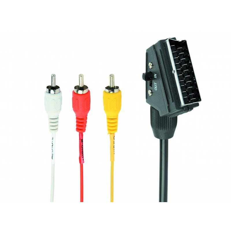 Кабель Cablexpert SCART - 3хRCA, (M/M), 1.8 м, Black (CCV-519-001)