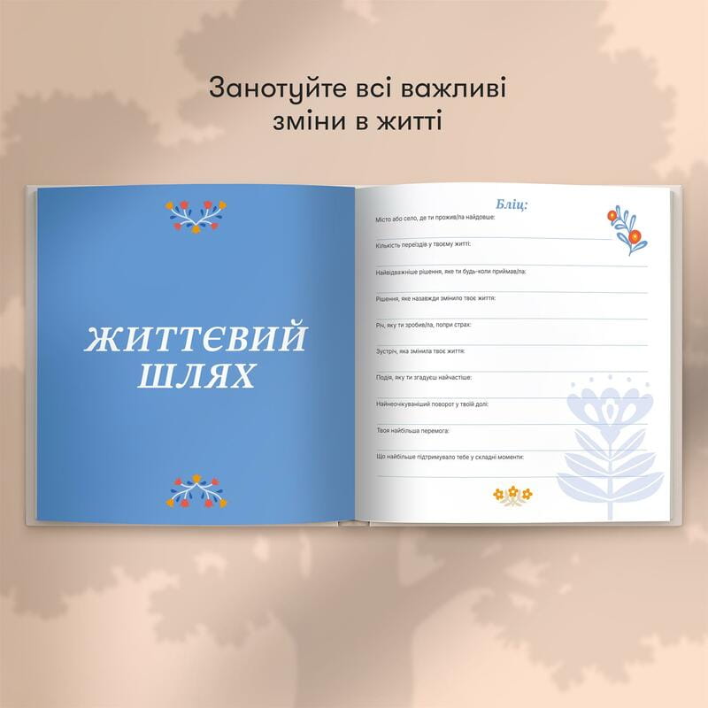 Книга спогадів Orner Історії моєї дорогої бабусі, світлий (orner-3503)