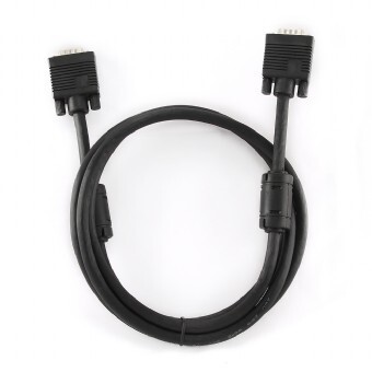 Кабель Cablexpert VGA - VGA (M/M), HD15, с 2-мя фер. кольцами, черный, 5 м (CC-PPVGA-5M-B) пакет