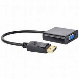 Адаптер Cablexpert DisplayPort - VGA (M/F), 0.15 м, Black (A-DPM-VGAF-02)
